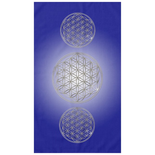 Toalha De Mesa Flor De Vida / Blume des Lebens - PRATA (Frente)