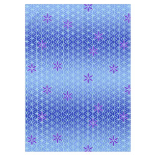 Toalha De Mesa Flor de Vida - Prenda sem soldadura - azul