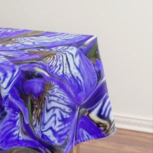 Toalha De Mesa Flor Íris Roxo/Inclinado/Com Teles /