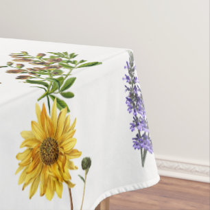 Toalha De Mesa Flor Lavanda Girassol Folhagem
