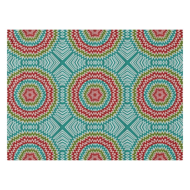 Toalha De Mesa Flor mandálaica hipnótica (Frente (Horizontal))