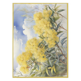 Toalha De Mesa Flor Nacional Austrália Ouro Wattle |