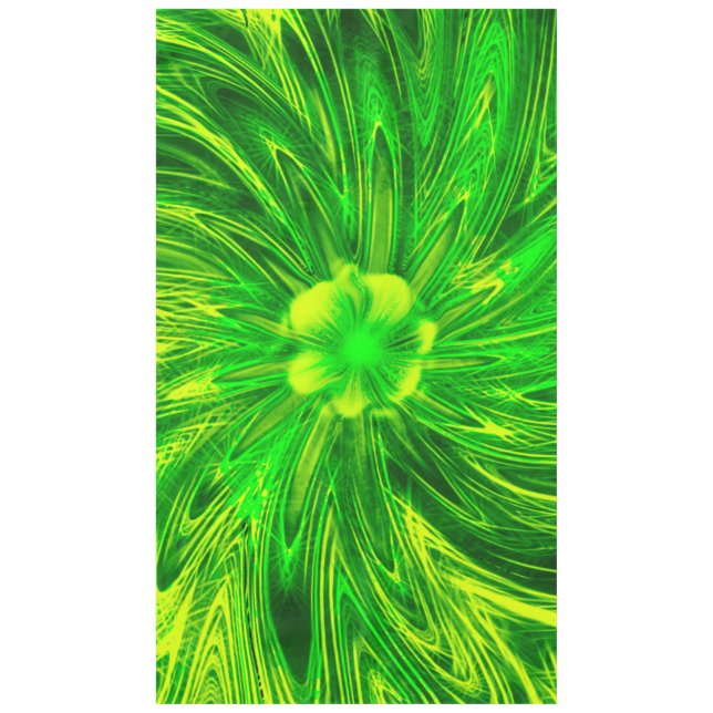 Toalha De Mesa Flor Verde das Linhas de Abstrato de Tablecloth (Frente)