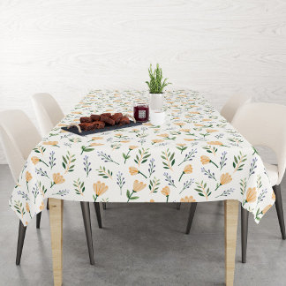 Toalha de Mesa Floral Amarela Escandinava
