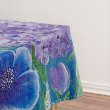 Toalha de Mesa Floral Bellisima Hydrangea e Papoul