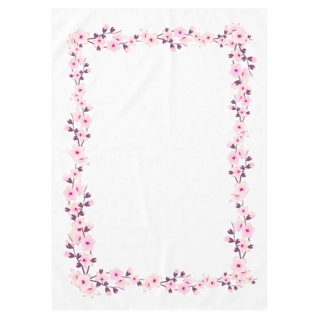 Toalha De Mesa Floral Cherry Blossoms Wedding Tablecloth (Frente)