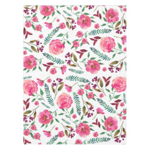 Toalha De Mesa Floral de Aquarela