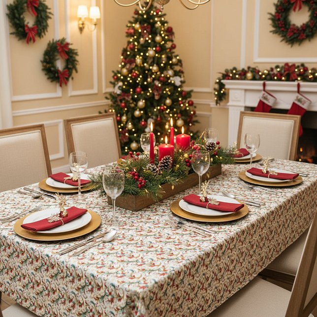 Toalha De Mesa Floral de natal girado (Criador carregado)