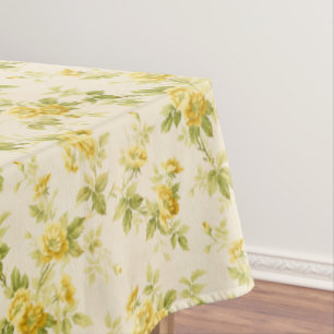 Toalha De Mesa Floral de Ouro Amarelo Bonito