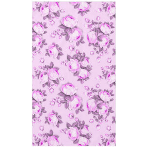 Toalha De Mesa floral elegante roxo rosa