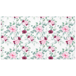 Toalha De Mesa floral elegante vermelho-rosa
