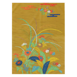 Toalha De Mesa Floral Japonês Vintage de G.A. Audsley com Flores 