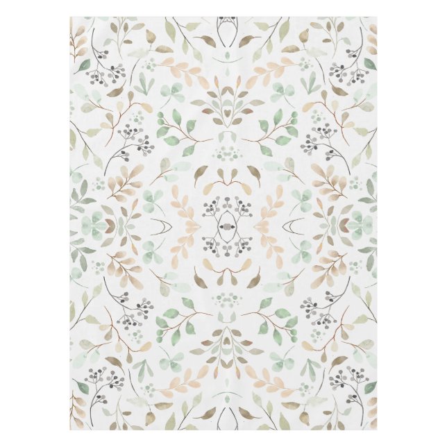 Toalha de Mesa Floral Natureza Suave | Toalha de M (Frente)