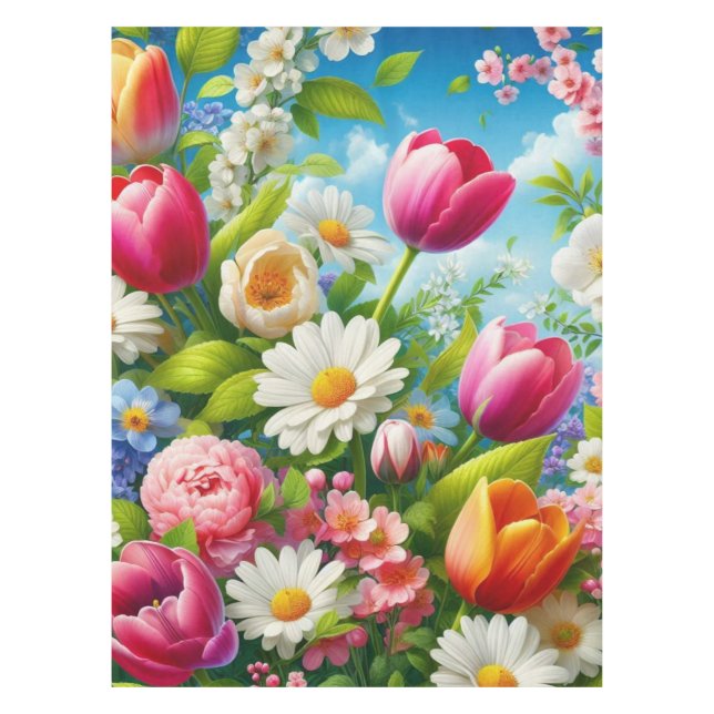 Toalha De Mesa Floral/primavera trabalho de arte (Frente)