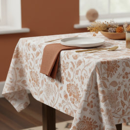 Toalha De Mesa Floral Terracotta Toile Pattern