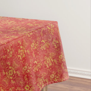 Toalha De Mesa Flores Amarelas de outono em Laranja  