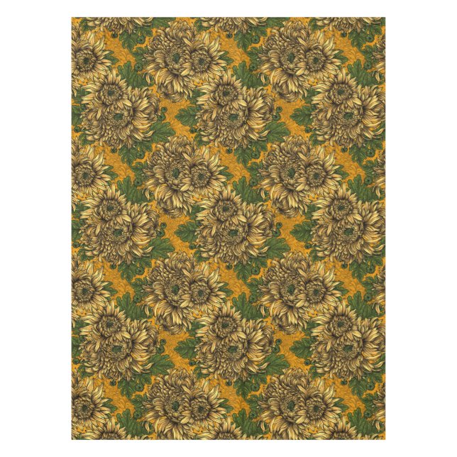 Toalha De Mesa Flores amarelas do crisântemo (Frente)