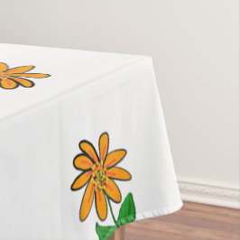 Toalha De Mesa Flores Amarelas Laranja