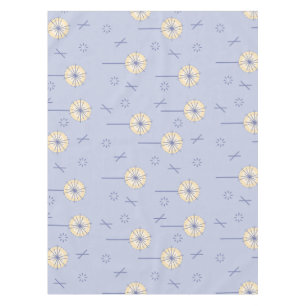 Toalha De Mesa Flores Atômicas Retro Amarelo Azul