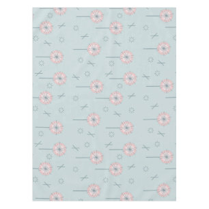 Toalha De Mesa Flores Atômicas Retro Verde Rosa