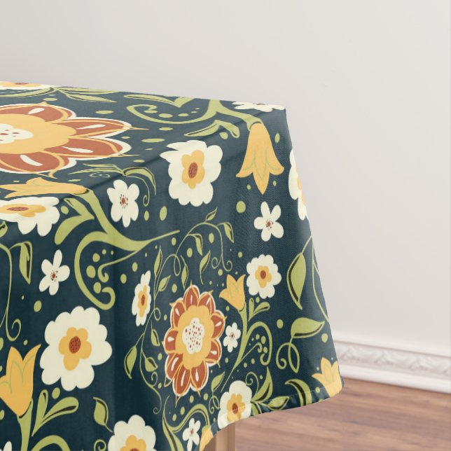 Toalha De Mesa Flores Boho Elegantes (Posição Original)