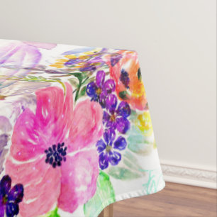 Toalha De Mesa Flores bonito Boho Floral Watercolor Design