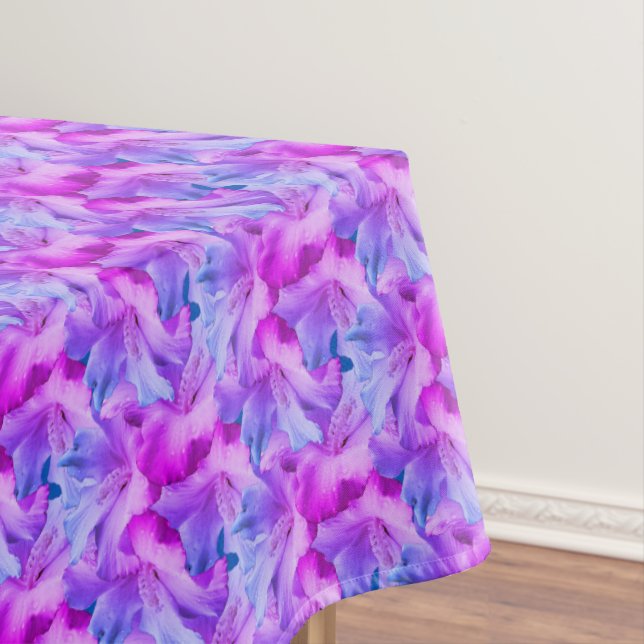 Toalha De Mesa Flores Brancas de Hibisco Buquê Inclinado (Posição Original)