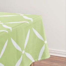 Toalha De Mesa Flores Brancas e Verdes Chic Modernas Trendy