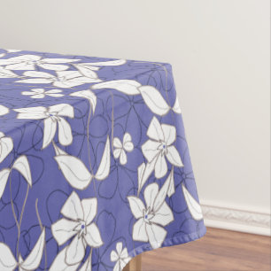 Toalha De Mesa Flores brancas modernas em um piscar de olhos