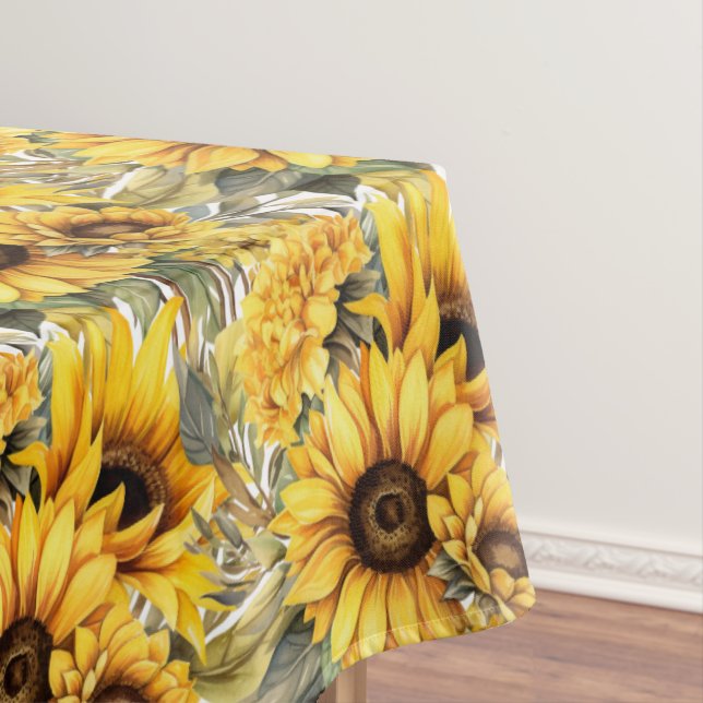 Toalha De Mesa Flores Chic Sunflower Floral (Posição Original)