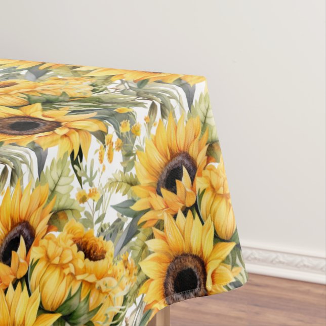 Toalha De Mesa Flores Chic Sunflower Floral (Posição Original)