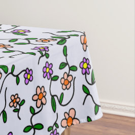 Toalha De Mesa Flores Coloridas, Padrão Floral, Verde, Boho