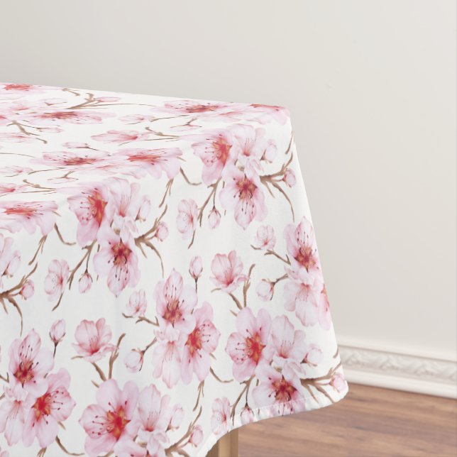 Toalha De Mesa Flores de Cerejeira Rosa Branco (Posição Original)