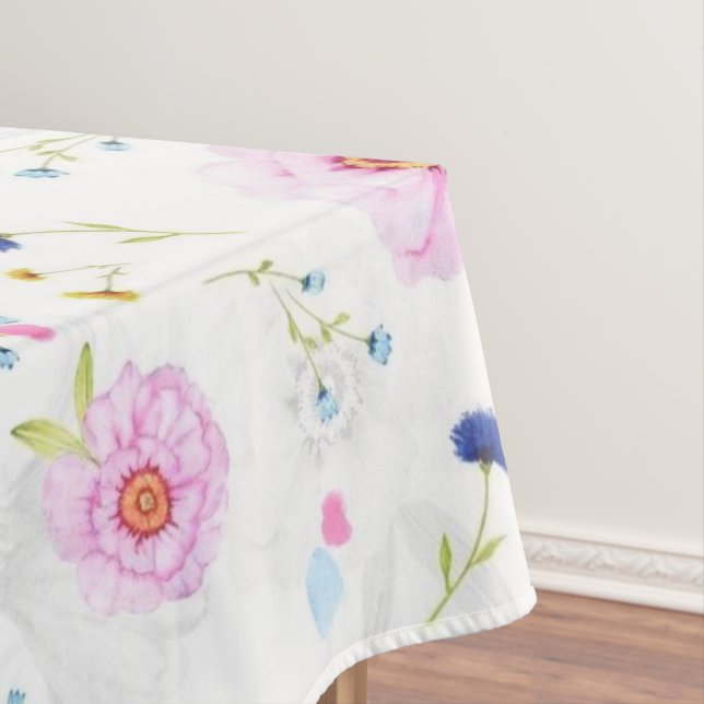 Toalha De Mesa Flores de Cores Frescas (Posição Original)