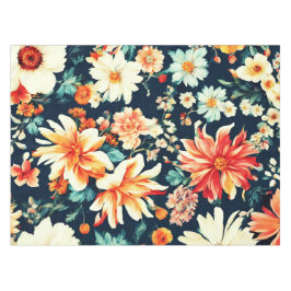 Toalha De Mesa Flores de Laranja Vermelho e Branco deliciosas inc