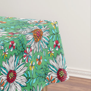 Toalha De Mesa Flores de Margarida Amarelo-Amarelo-Laranja Vermel