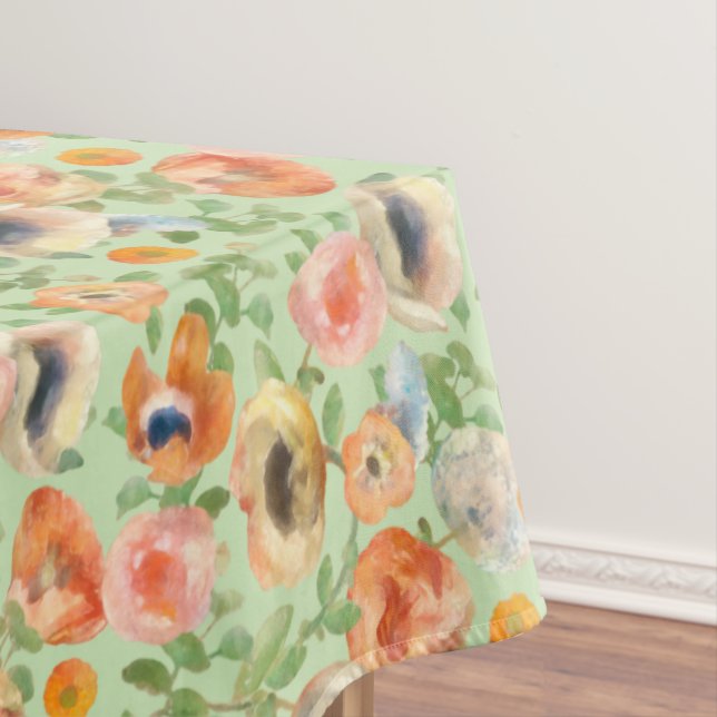 Toalha De Mesa Flores de Mola Laranja (Posição Original)