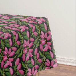 Toalha De Mesa Flores de primavera em fundo preto