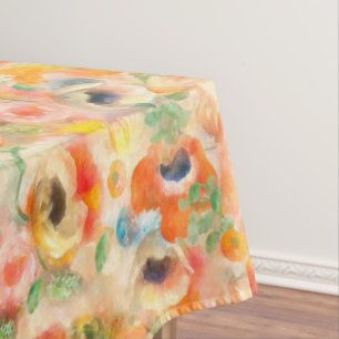 Toalha De Mesa Flores de primavera Laranja