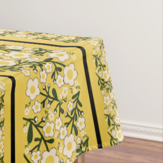 Toalha De Mesa Flores de Riscos Limão Amarelo
