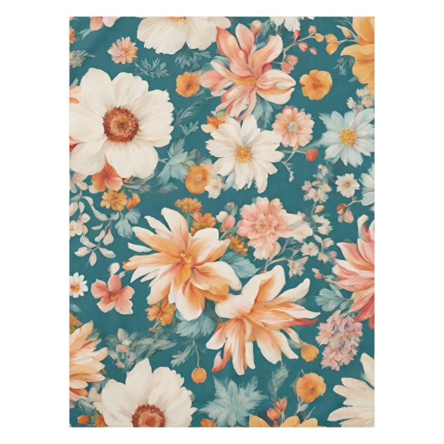 Toalha De Mesa Flores Delicadas Incríveis (Frente)