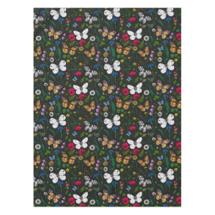 Toalha De Mesa Flores e borboletas selvagens 2