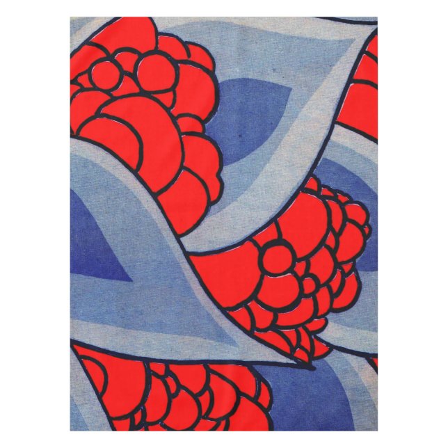 Toalha De Mesa flores estilizadas e impressão (Frente)