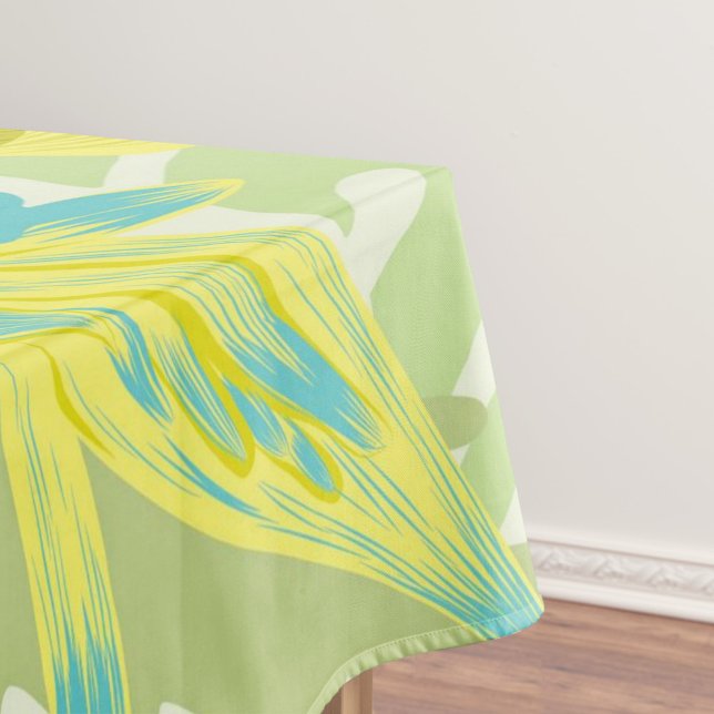 Toalha De Mesa Flores Exóticas (Yellow and Blue Floral Tablecloth!)