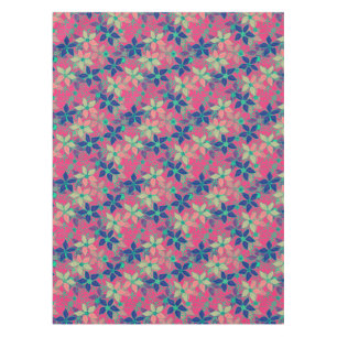 Toalha De Mesa Flores florais sem costura padrão vermelho-de-verã