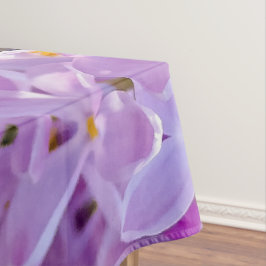 Toalha De Mesa Flores lilás rosa