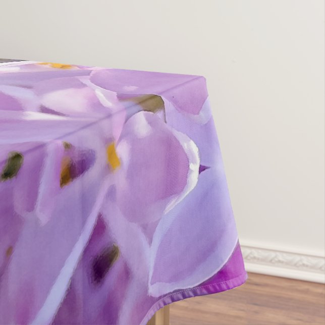 Toalha De Mesa Flores lilás rosa (Posição Original)