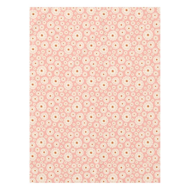 Toalha De Mesa Flores Rosa Pequenas em Pó (Frente)