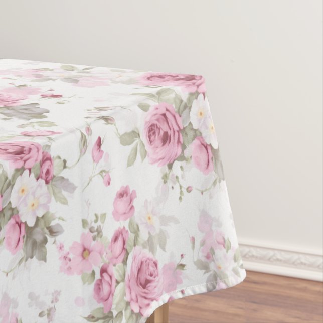 Toalha De Mesa Flores,rosas de colheita,rosas rosa (Posição Original)