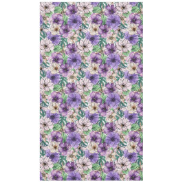 Toalha De Mesa Flores roxas e rosa